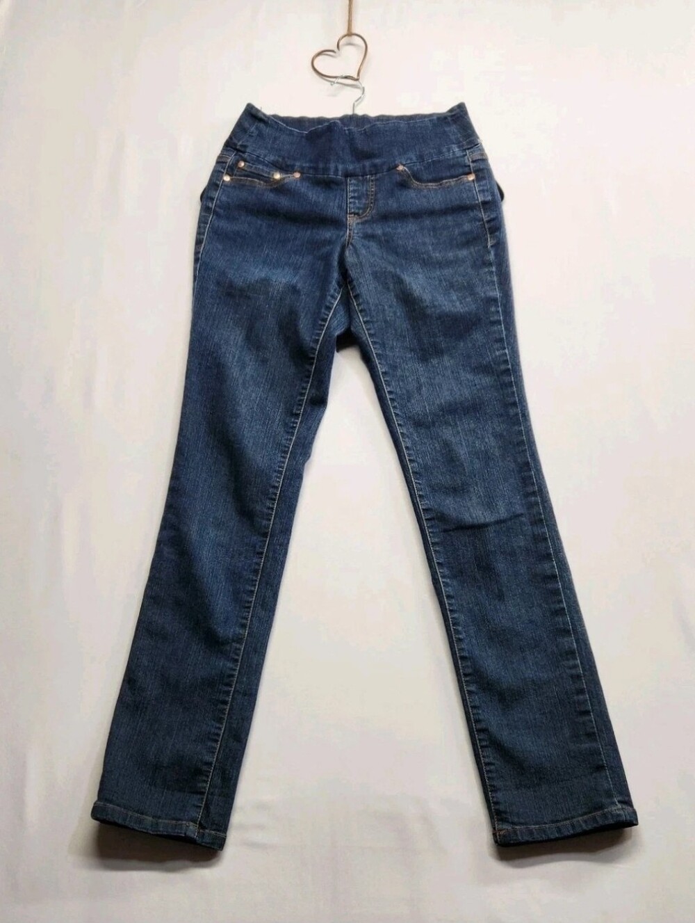 ⭐️Jag Jeans Peri High Rise Slim Leg Pull On Jeans Sz 4 Dark Shadow Wash Stretch